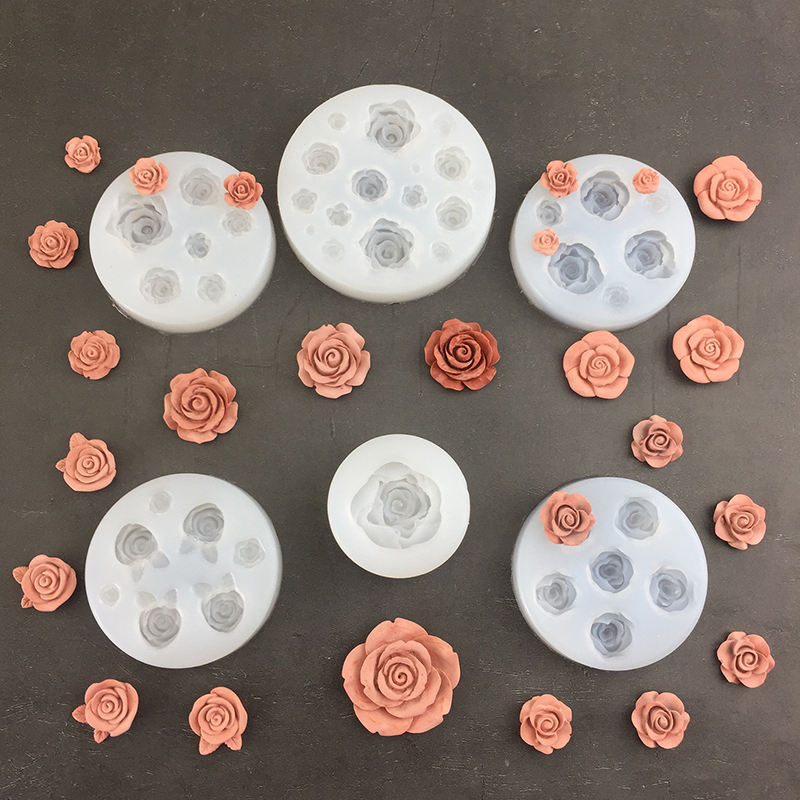 Candle Making Accessories - 3D Rose Flower Shape Leaf Silicone