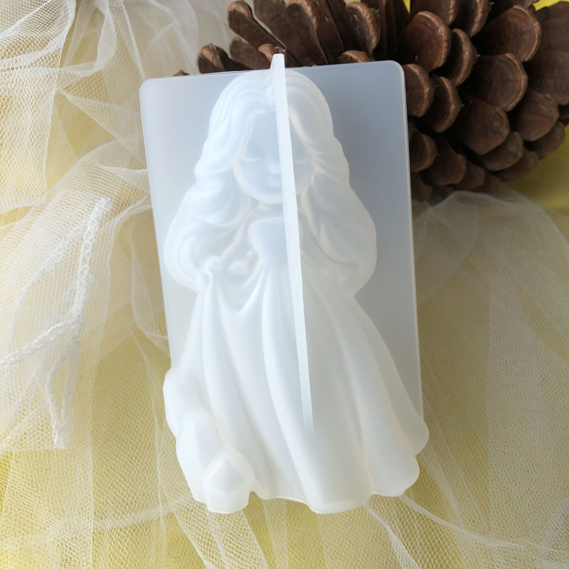 Candle Making Accessories - 3D Cute Princess Silicone Candle Mould
