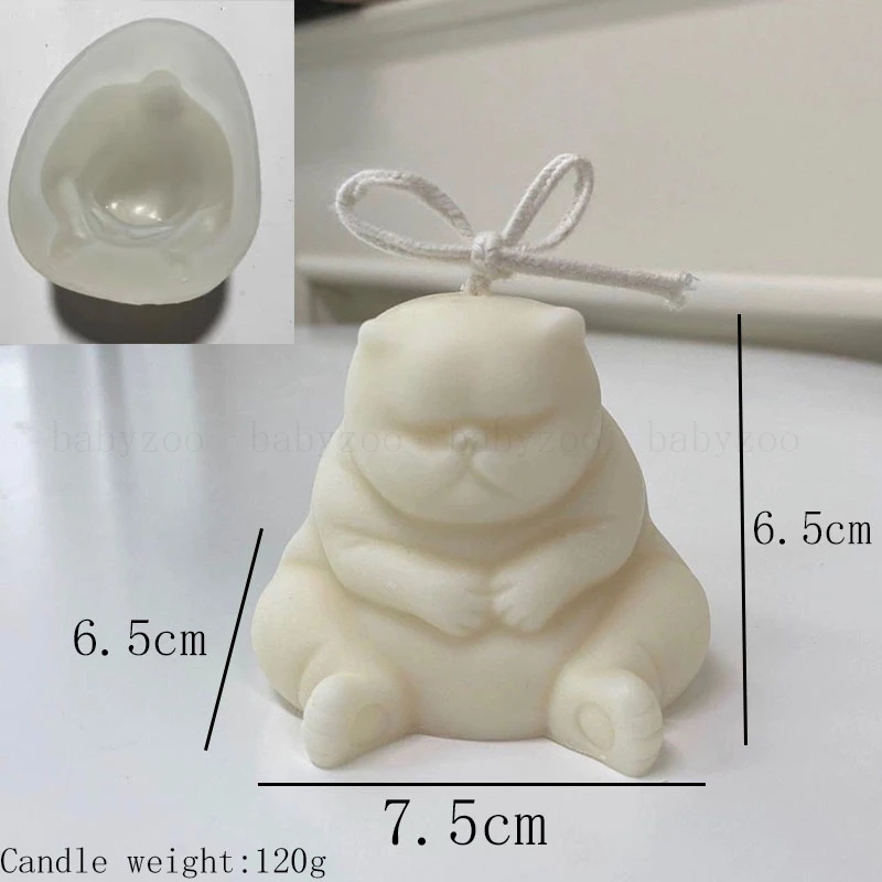 Candle Making Fat - Fat Cat Candle Molds silicone for