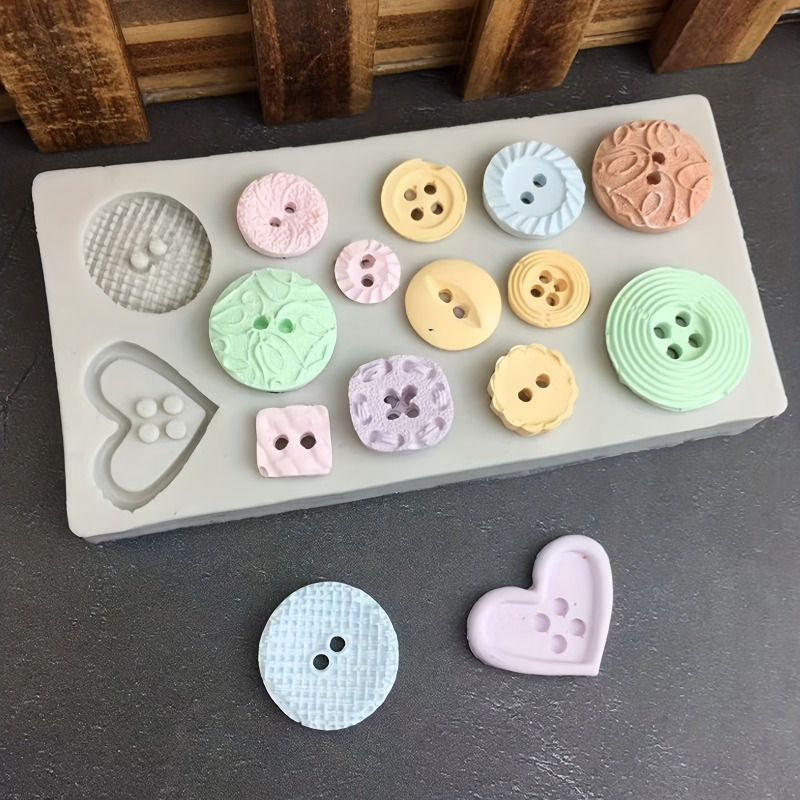 Candle Making Accessories - Buttons Shape Silicone Mold Silicone Mold