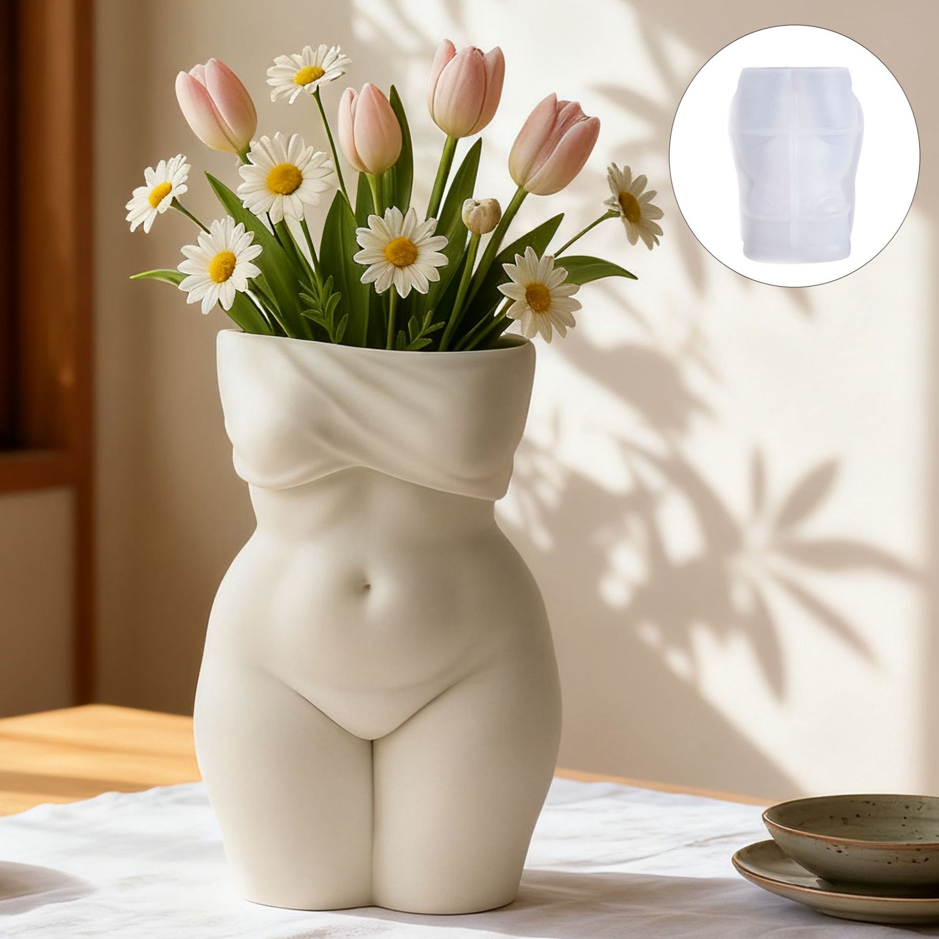 Candle Making Fat - 3D Chubby Female Torso Vase Silicone