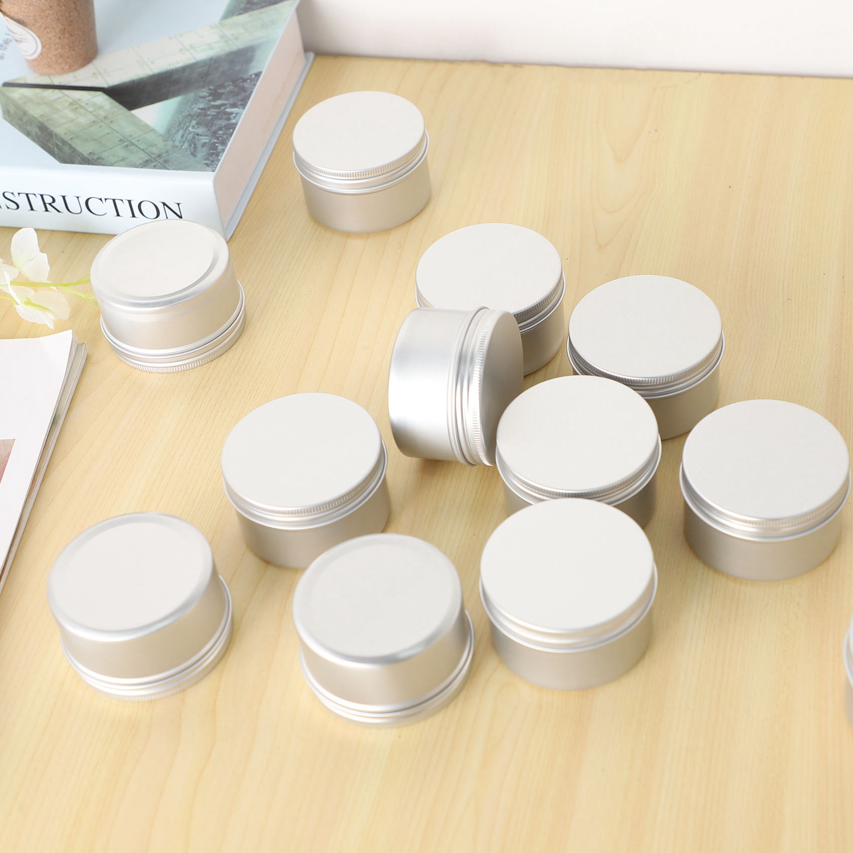 Candle Making Quantities - Stock Quantity 12Pcs 4Oz Metal Candle
