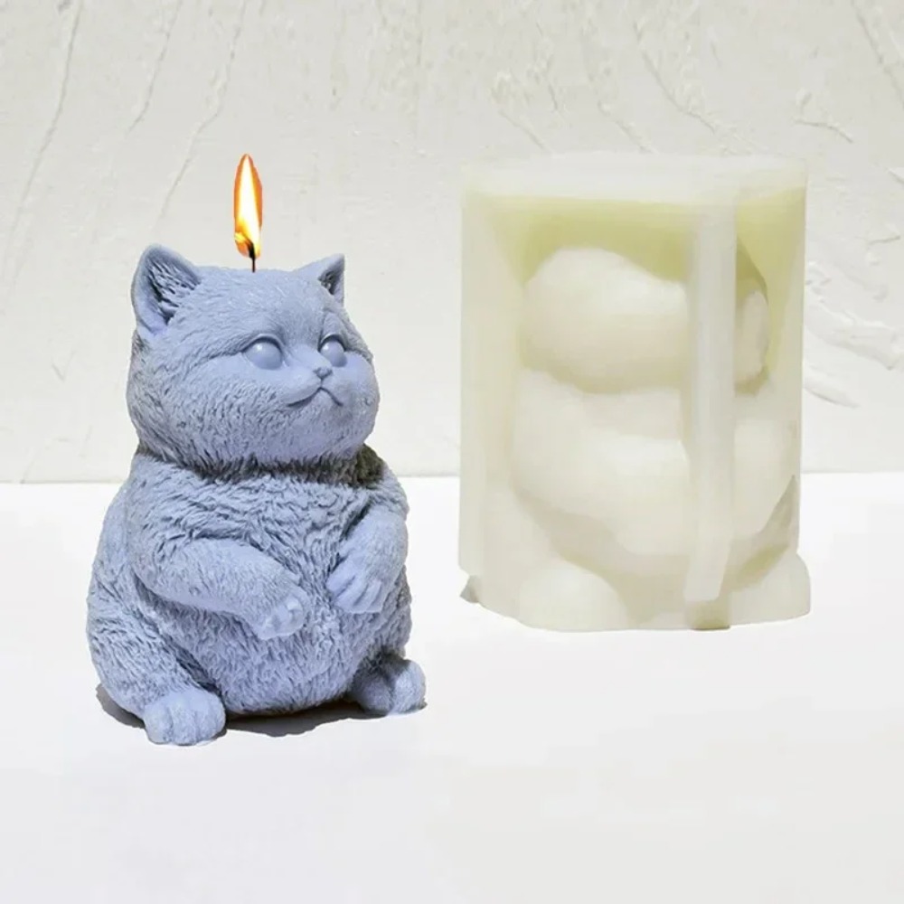 Candle Making Fat - 3D Fat Cat Aromatherapy Candle Silicone