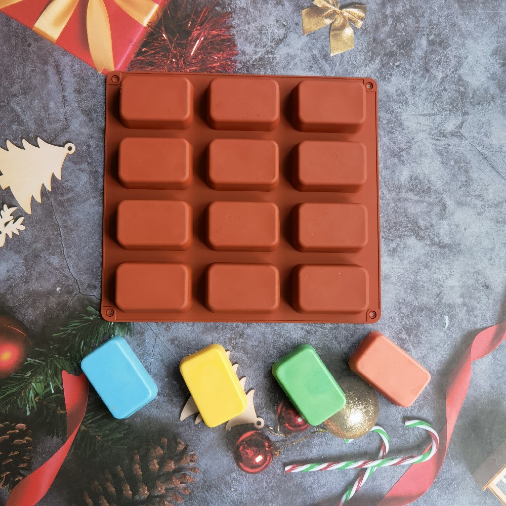 Candle Making Experience - 12 Cavity Square Silicone Soap Mold