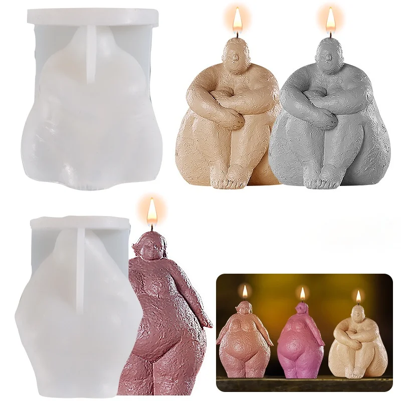 Candle Making Fat - New Abstract Body Silicone Candle Mold