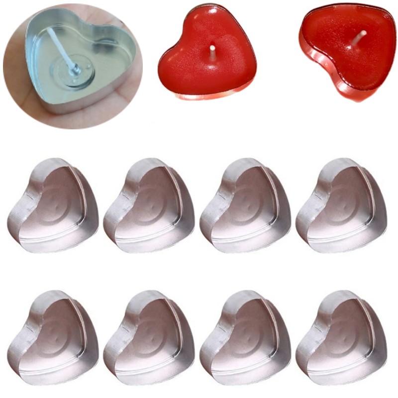 100 Sets Heart shaped Empty Al - огляд і ціна Candle Making Experience