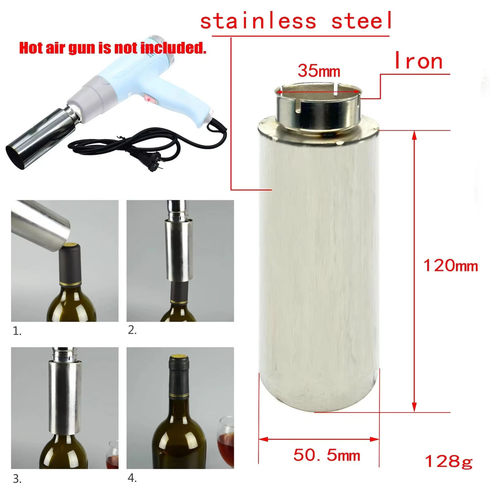 PVC Wine Cap Heat Shrink Cap S - огляд і ціна Heat Gun Embossing