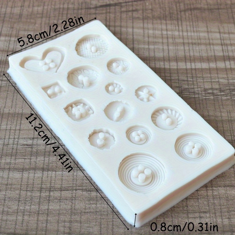 Buttons Shape Silicone Mold Si - огляд і ціна Candle Making Accessories