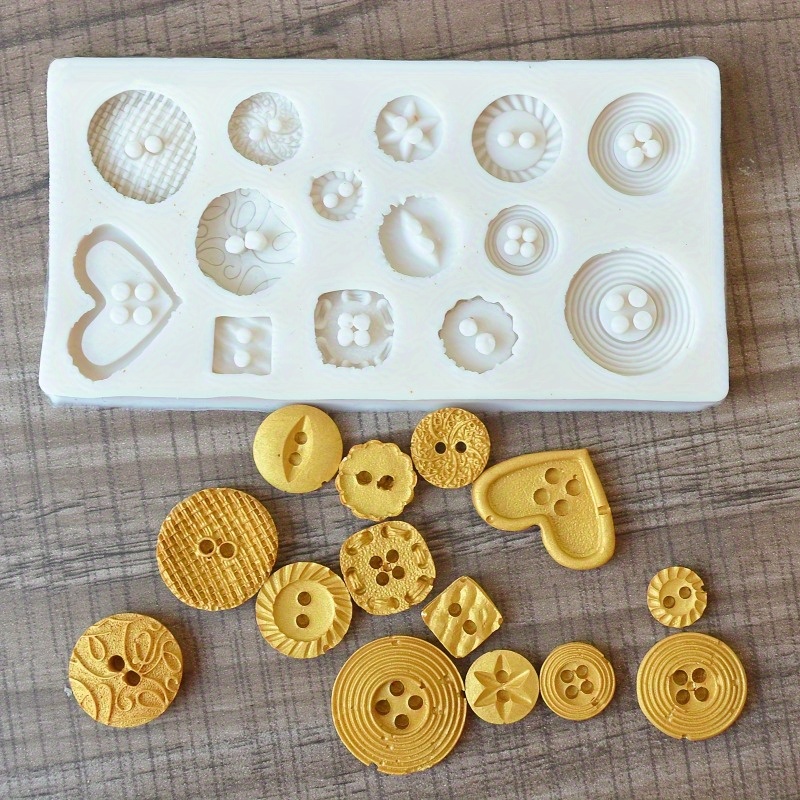 Buttons Shape Silicone Mold Si - огляд і ціна Candle Making Accessories