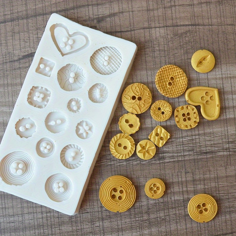 Buttons Shape Silicone Mold Si - огляд і ціна Candle Making Accessories