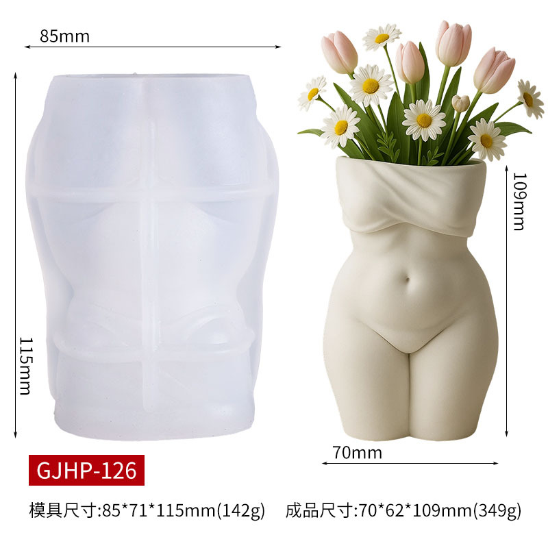 3D Chubby Female Torso Vase Si - огляд і ціна Candle Making Fat