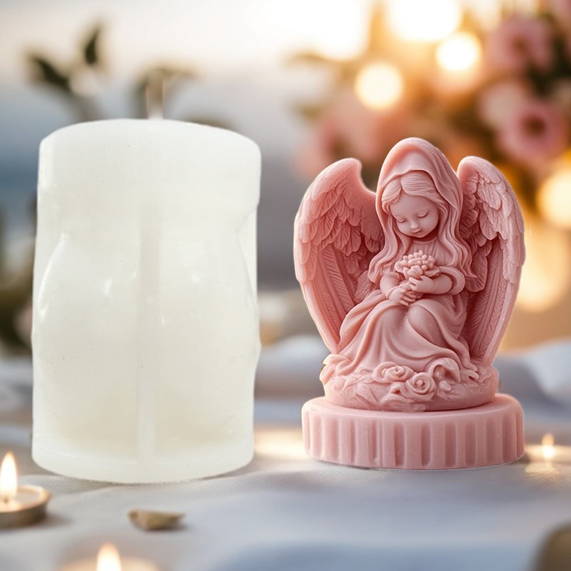 3D cute couple angel candle mo - огляд і ціна Candle Making Temperature