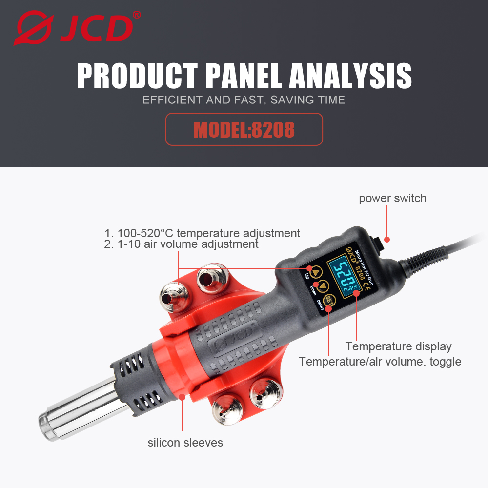 JCD 750W Micro Heat Gun Rework - огляд і ціна Heat Gun Embossing