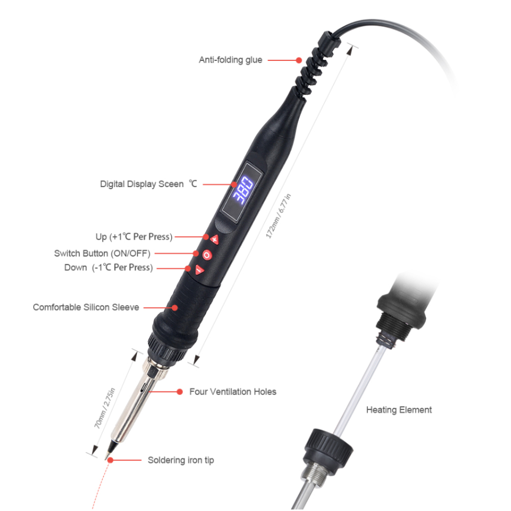 JCD 750W Micro Heat Gun Rework - огляд і ціна Heat Gun Embossing