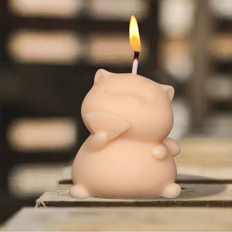 Cute Fat Cat Silicone Candle M - огляд і ціна Candle Making Fat